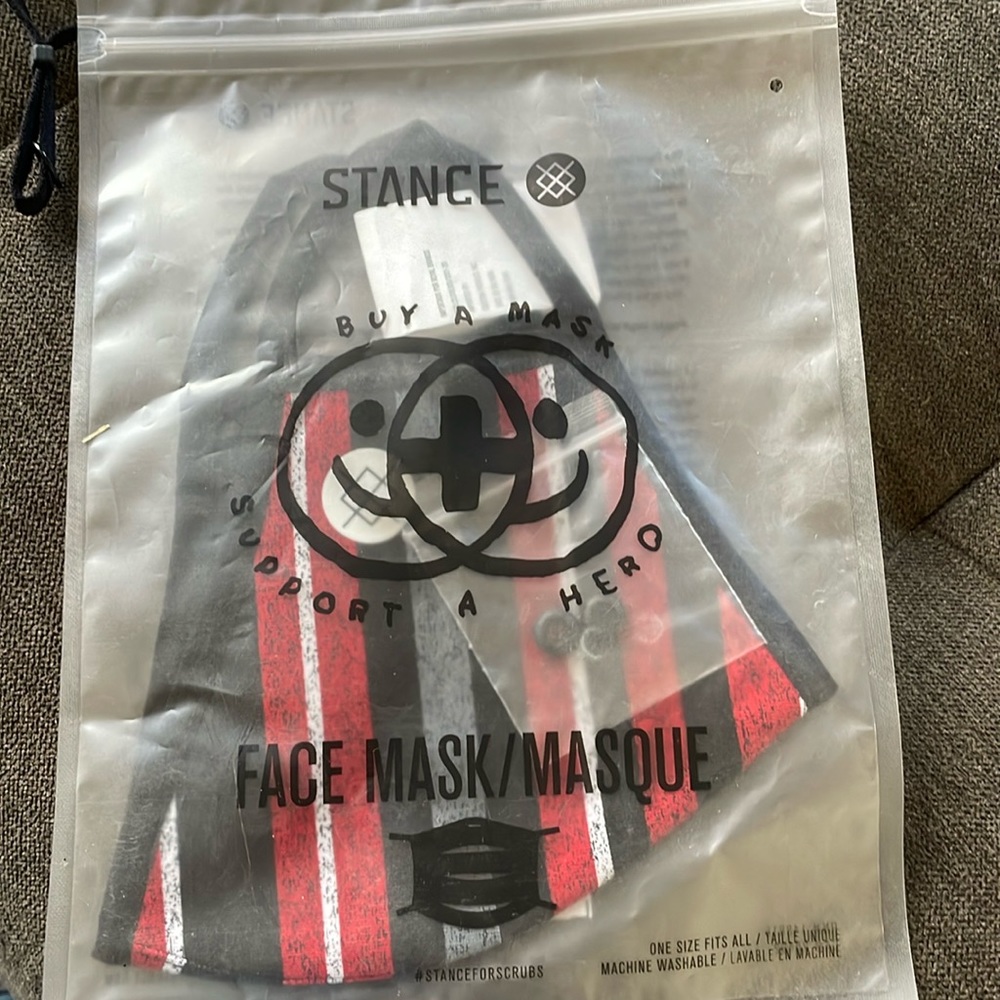New in bag stance face mask